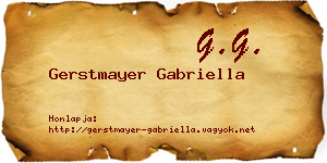 Gerstmayer Gabriella névjegykártya